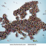 stock-photo-large-group-of-people-seen-from-above-gathered-together-around-the-shape-of-europe-map-on-blue-309509678